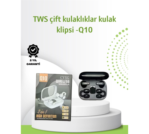 Q10 Bluetooth Kulaklık – Hafif, Şık Tasarım, Güçlü Pil ve Net Çağrı Kalitesi