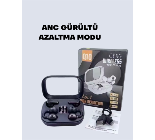 Q10 Bluetooth Kulaklık – Hafif, Şık Tasarım, Güçlü Pil ve Net Çağrı Kalitesi