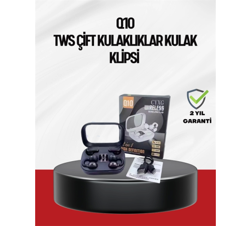 Q10 Dokunmatik Bluetooth Kulaklık – 6 Saat Müzik, Çift Dil, Hızlı Şarj