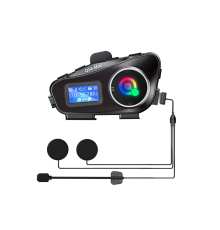 Q58-max Radyolu 2 Kişi Bağlantılı Bluetooth Kask Kulaklık Ekranlı Fenerli Müzik Ve Telsiz Intercom