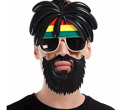 Rasta Peruklu Rasta Sakallı Bob Marley Bıyıklı Parti Gözlüğü 27x18 Cm Rasta Peruklu Rasta Sakallı Bob Marley Bıyıklı Parti Gözlüğü 27x18 Cm