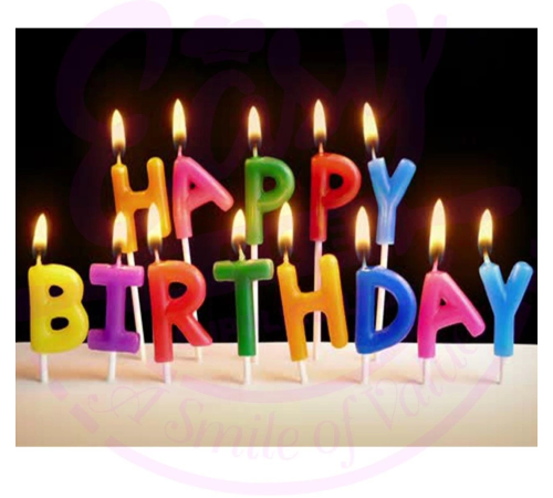 Rengarenk Happy Birthday Yazılabilen Doğum Günü Mumu Rengarenk Happy Birthday Yazılabilen Doğum Günü Mumu