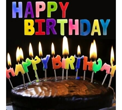 Rengarenk Happy Birthday Yazılabilen Doğum Günü Mumu Rengarenk Happy Birthday Yazılabilen Doğum Günü Mumu