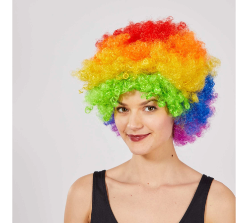 Rengarenk Kıvırcık Afro Bonus Peruk Rengarenk Kıvırcık Afro Bonus Peruk