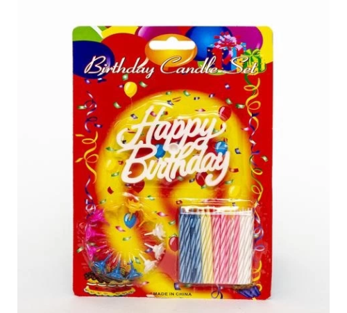 Rengarenk Mumlu Beyaz Happy Birthday Yazılı Doğum Günü Mumu 12 Adet Rengarenk Mumlu Beyaz Happy Birthday Yazılı Doğum Günü Mumu 12 Adet