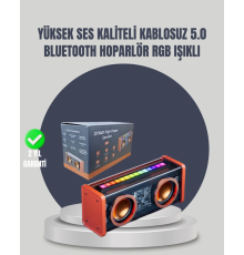 Renkli Işık Efektli Mini Bluetooth Hoparlör – Yüksek Ses Kalitesi ve Kolay Taşıma