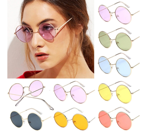 Renkli Lennon Retro İmaj Gözlükleri 6 Renk 6 Adet Renkli Lennon Retro İmaj Gözlükleri 6 Renk 6 Adet