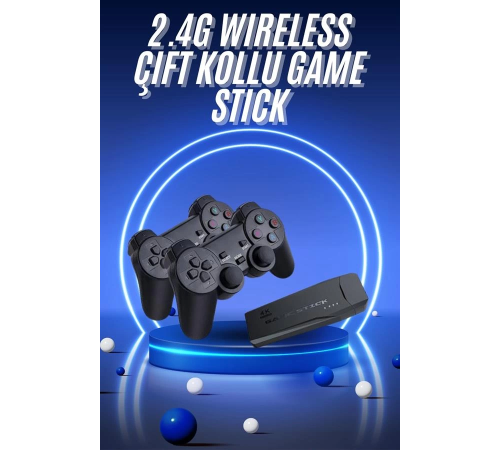 Retro Game Stick Çift Kol Kablosuz Atari Oyun Konsolu 2.4g Uyumlu Retro Game Stick Çift Kol Kablosuz Atari Oyun Konsolu 2.4g Uyumlu