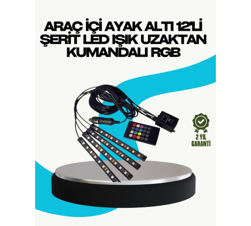 RGB Geçişli 4 Parça Araç İçi Aydınlatma