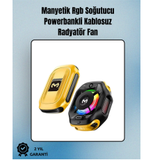 RGB Işıklı Girdap Fanlı Mobil Soğutucu | Manyetik Montaj | Type-C Girişli
