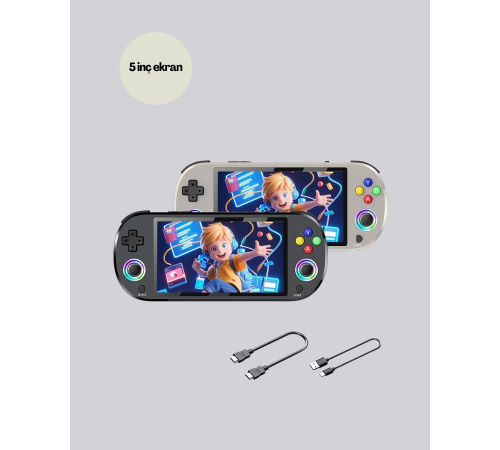 RGB Işıklı Joystickli El Tipi Oyun Cihazı RGB Işıklı Joystickli El Tipi Oyun Cihazı