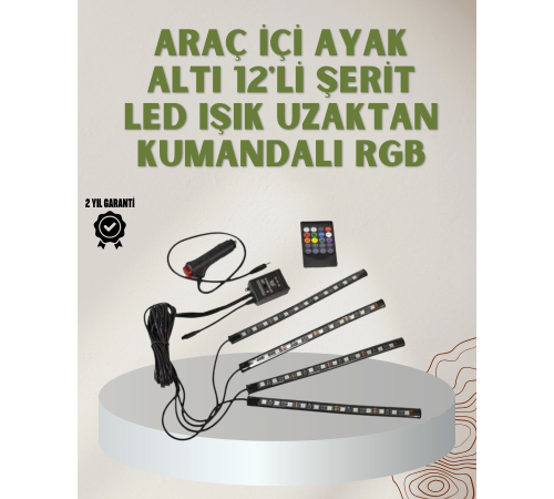 RGB LED Araç İçi Aydınlatma – Kumandalı Sistem