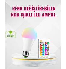 RGB Uzaktan Kumandalı LED Ampul 16 Renk Dekoratif Aydınlatma