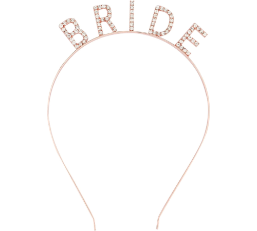 Rose Gold Renk Bekarlığa Veda Kristal Taş Bride Tacı İthal 16x10 Cm Rose Gold Renk Bekarlığa Veda Kristal Taş Bride Tacı İthal 16x10 Cm