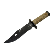 Salgur S 4759 Türk Tipi Komando Bıçağı 28,5cm - Testere Detaylı Bıçak, İpli, Kılıflı