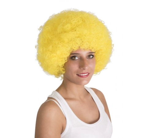 Sarı Renk Kıvırcık Afro Bonus Peruk Sarı Renk Kıvırcık Afro Bonus Peruk