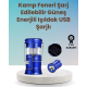 Şarj Edilebilir Güneş Enerjili Kızaklı Kamp Feneri – USB Çıkışlı, Katlanabilir, Dayanıklı ve Çok Fonksiyonlu