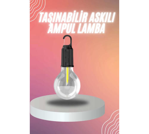 Şarjlı Dekoratif Kamp Lambası Askılı Ampul Led Işık Type-C Girişli