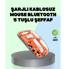 Şarjlı Ergonomik Fare – 1600 DPI, Sessiz Tıklama Özellikli