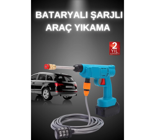 Şarjlı Ve Yüksek Basınçlı Oto Yıkama Makinesi Ve Sulama Tabancası Bahçe Yıkama Makinesi