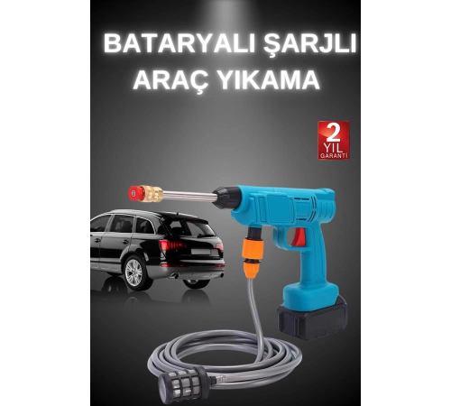 Şarjlı Ve Yüksek Basınçlı Oto Yıkama Makinesi Ve Sulama Tabancası Bahçe Yıkama Makinesi