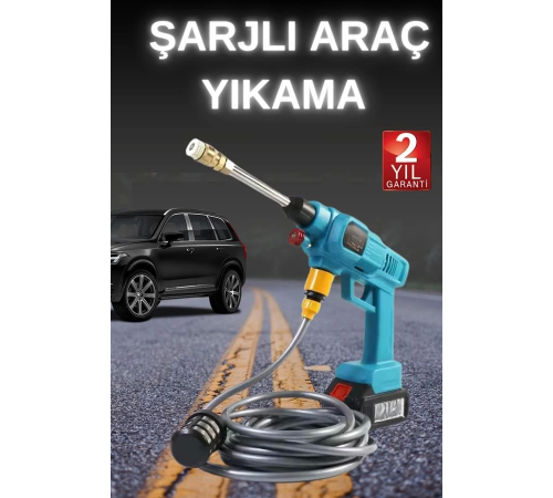Şarjlı Ve Yüksek Basınçlı Oto Yıkama Makinesi Ve Sulama Tabancası Bahçe Yıkama Makinesi