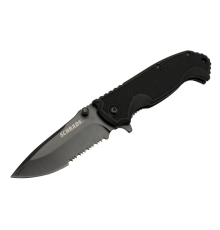 Schrade 5-1 Siyah Kamp Çakı 20cm- Yarı Otomatik, Testere Detaylı, Kemerlikli