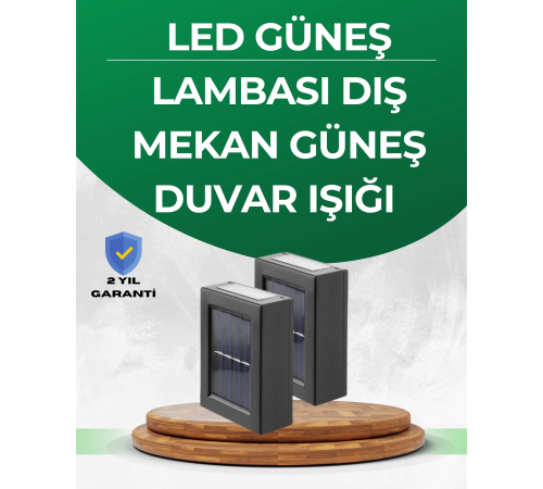 Şeffaf Abajurlu Duvar Tipi Solar Işık