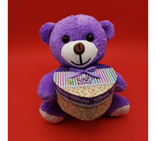 Sevimli Kalp Kutulu Peluş Ayıcık Sevimli Kalp Kutulu Peluş Ayıcık