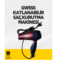 Seyahat Tipi Saç Kurutma Makinesi | 1500W Yüksek Performans, Katlanabilir ve Hafif Tasarım