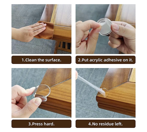 Silikon Şeffaf Masa Kenar , Köşe  Koruması