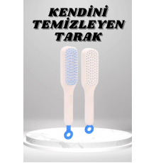 Silikon Yumuşak Sıkı Dişli Sihirli Geri Çekilebilir Tarak Kendini Temizleyen Saç Fırçası