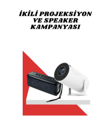 Sinema Projeksiyonu Projektörü ve Dijital Göstergeli Bluetooth Hoparlör Uzun Pil Ömrü HD Kalite