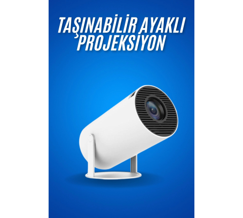 Sinema Projektörü Android HDMI USB WİFİ Ses Çıkışlı Ayaklı Projeksiyon Taşınabilir Sinema Projektörü Android HDMI USB WİFİ Ses Çıkışlı Ayaklı Projeksiyon Taşınabilir