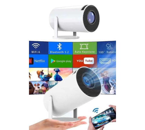 Sinema Projektörü Android HDMI USB WİFİ Ses Çıkışlı Ayaklı Projeksiyon Taşınabilir Sinema Projektörü Android HDMI USB WİFİ Ses Çıkışlı Ayaklı Projeksiyon Taşınabilir