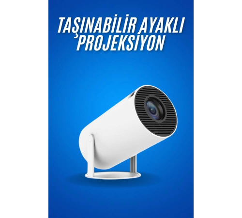 Sinema Projektörü Android HDMI USB WİFİ Ses Çıkışlı Ayaklı Projeksiyon Taşınabilir Sinema Projektörü Android HDMI USB WİFİ Ses Çıkışlı Ayaklı Projeksiyon Taşınabilir