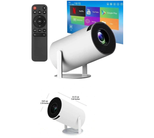 Sinema Projektörü Android HDMI USB WİFİ Ses Çıkışlı Ayaklı Projeksiyon Taşınabilir Sinema Projektörü Android HDMI USB WİFİ Ses Çıkışlı Ayaklı Projeksiyon Taşınabilir