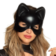 Siyah Deri Görünümlü Kedi Maskesi – Cosplay Maskeli Balo