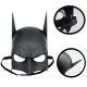 Siyah Renk Çocuk Boy Arkadan Lastikli Batman Maskesi A Kalite 20x14 Cm