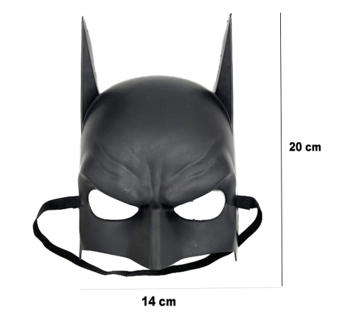 Siyah Renk Çocuk Boy Arkadan Lastikli Batman Maskesi A Kalite 20x14 Cm Siyah Renk Çocuk Boy Arkadan Lastikli Batman Maskesi A Kalite 20x14 Cm