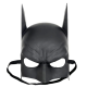 Siyah Renk Çocuk Boy Arkadan Lastikli Batman Maskesi A Kalite 20x14 Cm