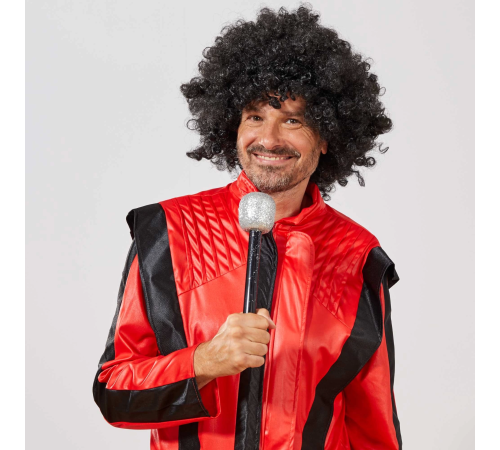 Siyah Renk Kıvırcık Afro Bonus Peruk Siyah Renk Kıvırcık Afro Bonus Peruk
