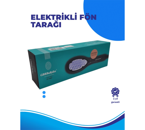Siyah Renk Seramik Elektrikli Saç Düzleştirici Fırça – 210°C Isı Ayarı