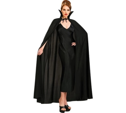 Siyah Renk Yakalı Halloween Pelerini 120 Cm