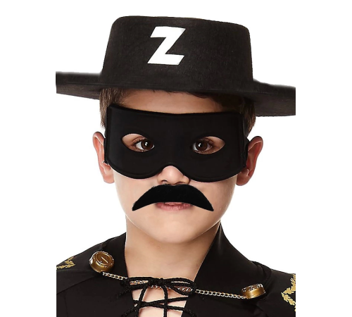 Siyah Renk Zorro Şapkası Zorro Maskesi Ve Zorro Bıyık Çocuk Boy Siyah Renk Zorro Şapkası Zorro Maskesi Ve Zorro Bıyık Çocuk Boy