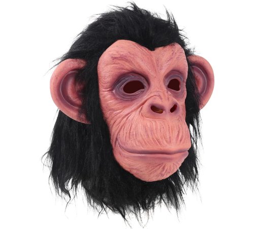 Siyah Saçlı Kafaya Tam Geçmeli Lateks Şempanze Maskesi - Lateks Maymun Orangutan Goril Maske Et Maske Siyah Saçlı Kafaya Tam Geçmeli Lateks Şempanze Maskesi - Lateks Maymun Orangutan Goril Maske Et Maske