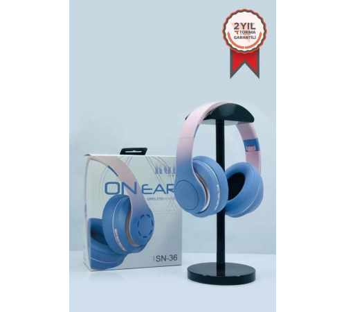 Sn-36 On-ear Kafa Üstü Kablosuz Kulaklık Bluetooth 5.1 Blue Sn-36 On-ear Kafa Üstü Kablosuz Kulaklık Bluetooth 5.1 Blue