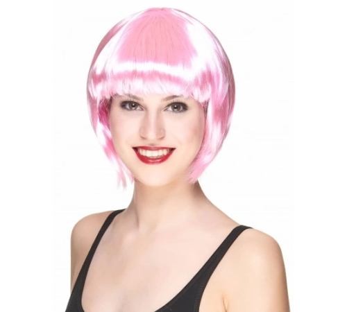 Soft Pembe Renk Parti Peruğu Küt Saç Soft Pembe Renk Parti Peruğu Küt Saç