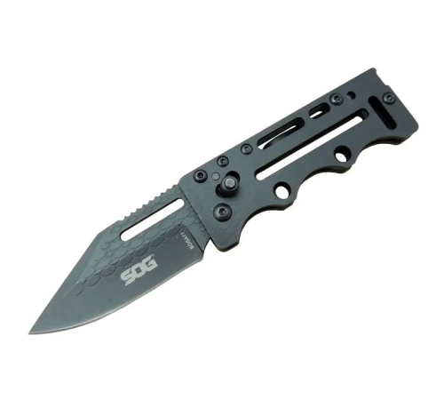 Sog Ac77bk Siyah Yaprak Kamp Çakı 15 Cm - Metal Sap, Kılıflı Sog Ac77bk Siyah Yaprak Kamp Çakı 15 Cm - Metal Sap, Kılıflı