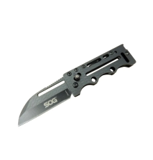 Sog Ac78 Siyah Yaprak Kamp Çakı 14,5 Cm - Metal Sap, Kılıflı